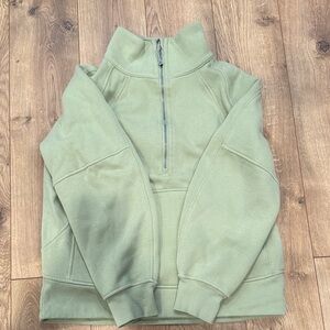 Lululemon scuba oversized funnel XS S half zip Green Half-Zip Pullover